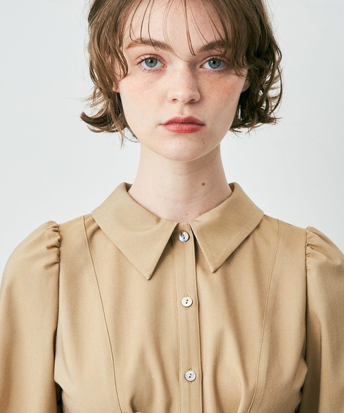 DEICY（デイシー）の「レースアップフレアワンピース（ワンピース・レディース・ベージュ/ライトベージュ/ライトブルー・FREE）」の12枚目の写真