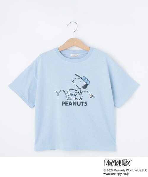 PEANUTS(ピーナッツ)の「◆【PEANUTS】プリントゆるTシャツ(Tシャツ/カットソー・キッズ・サックスブルー/ブラック/パープル/オフホワイト・12/11/13/14)」の13枚目の写真