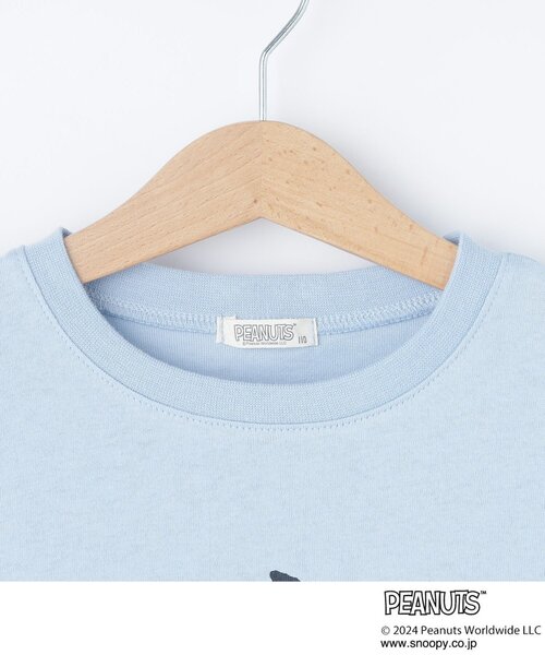 PEANUTS(ピーナッツ)の「◆【PEANUTS】プリントゆるTシャツ(Tシャツ/カットソー・キッズ・サックスブルー/ブラック/パープル/オフホワイト・12/11/13/14)」の11枚目の写真