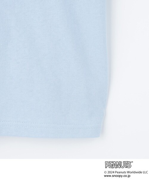 PEANUTS(ピーナッツ)の「◆【PEANUTS】プリントゆるTシャツ(Tシャツ/カットソー・キッズ・サックスブルー/ブラック/パープル/オフホワイト・12/11/13/14)」の9枚目の写真