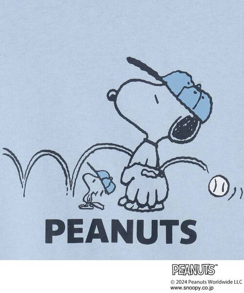 PEANUTS(ピーナッツ)の「◆【PEANUTS】プリントゆるTシャツ(Tシャツ/カットソー・キッズ・サックスブルー/ブラック/パープル/オフホワイト・12/11/13/14)」の8枚目の写真