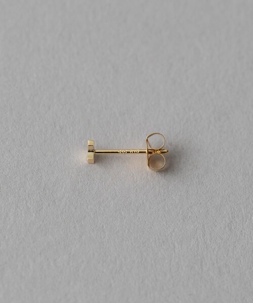 ete（エテ）の「○[ピース] K10YG スター ピアス（ピアス（片耳用