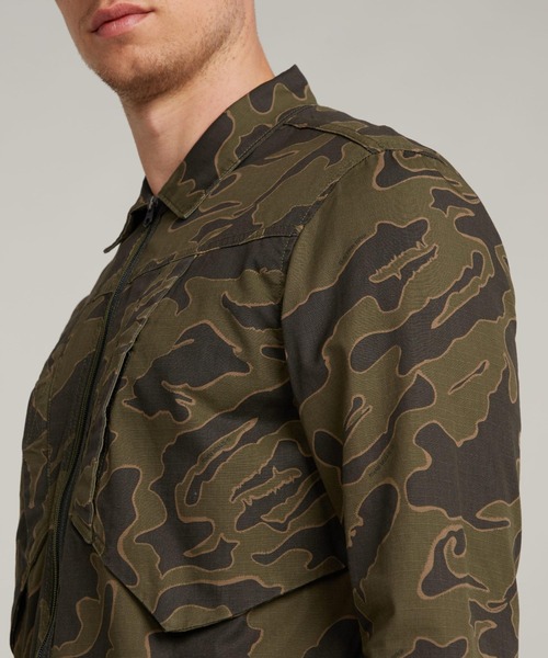 G-STAR(ジースター)の「Slant Pocket Regular Shirt/デザインポケットカモフラジップシャツジャケット(シャツ/ブラウス・メンズ・カモフラージュ・SMALL/MEDIUM/LARGE)」の4枚目の写真