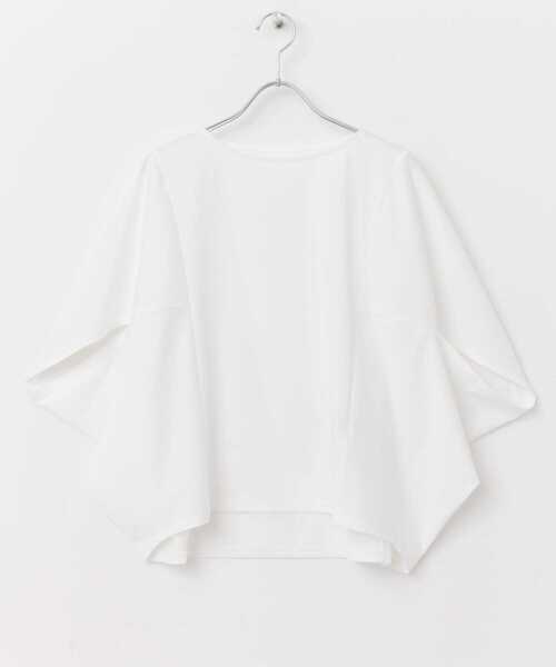 URBAN RESEARCH ROSSO WOMEN（アーバンリサーチ　ロッソ）の「ボートネック5分袖ドルマンプルオーバー（Tシャツ/カットソー・レディース・ベージュ/ネイビー/グレー/ホワイト・FREE）」の18枚目の写真