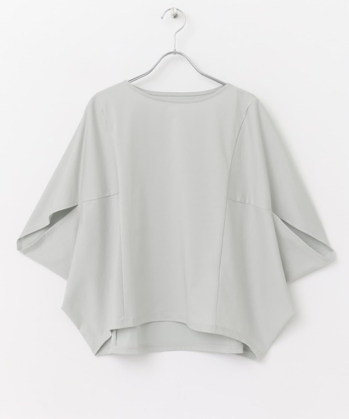 URBAN RESEARCH ROSSO WOMEN（アーバンリサーチ　ロッソ）の「ボートネック5分袖ドルマンプルオーバー（Tシャツ/カットソー・レディース・ベージュ/ネイビー/グレー/ホワイト・FREE）」の19枚目の写真