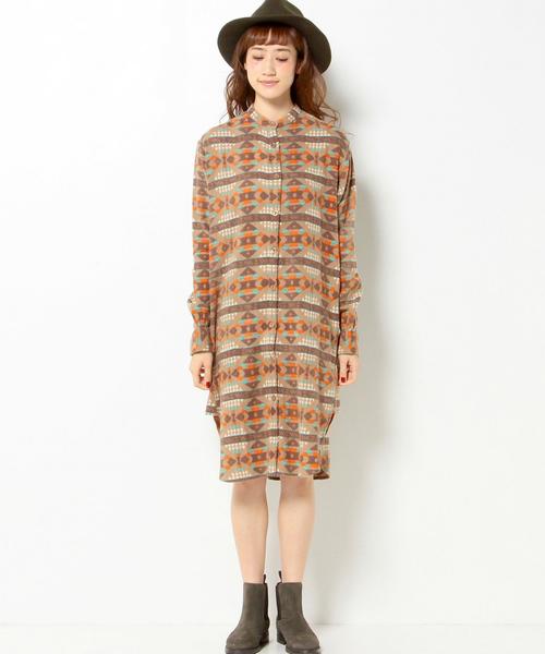 Another Edition（アナザーエディション）の「Another Edition×binduネルネイティブワンピース/BCAE×bindu NEL NTV OP◆（ワンピース・レディース・ブラウン/ネイビー・フリー）」の9枚目の写真