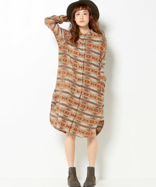 Another Edition（アナザーエディション）の「Another Edition×binduネルネイティブワンピース/BCAE×bindu NEL NTV OP◆（ワンピース・レディース・ブラウン/ネイビー・フリー）」の14枚目の写真