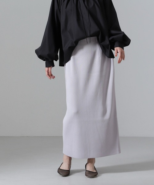 NANO universe（ナノユニバース）の「総針ニットスカート（スカート・レディース・ブラック/ライトブラウン/グレー系その他4・FREE）」の4枚目の写真