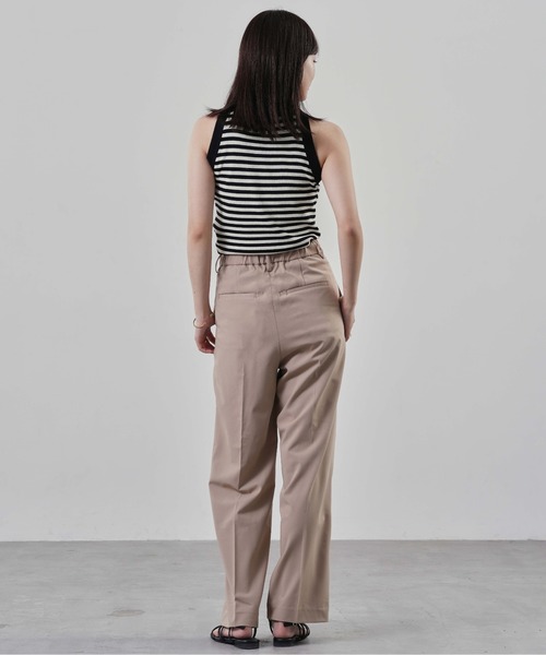 1chaku.(イッチャク)の「ツータックストレートパンツ(スラックス・レディース・ターコイズブルー/ライトベージュ/ブラウン/ダークカーキ/アッシュブラウン/グレー/アイボリー/ブラック・マルチサイズ)」の15枚目の写真