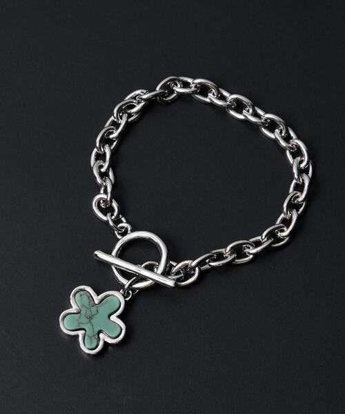 WEGO（ウィゴー）の「WEGO/変型ストーンブレス（ブレスレット・メンズ・レッド/ブラック系その他/グリーン・FREE）」の9枚目の写真