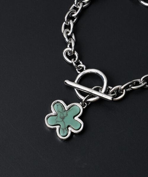 WEGO（ウィゴー）の「WEGO/変型ストーンブレス（ブレスレット・メンズ・レッド/ブラック系その他/グリーン・FREE）」の10枚目の写真