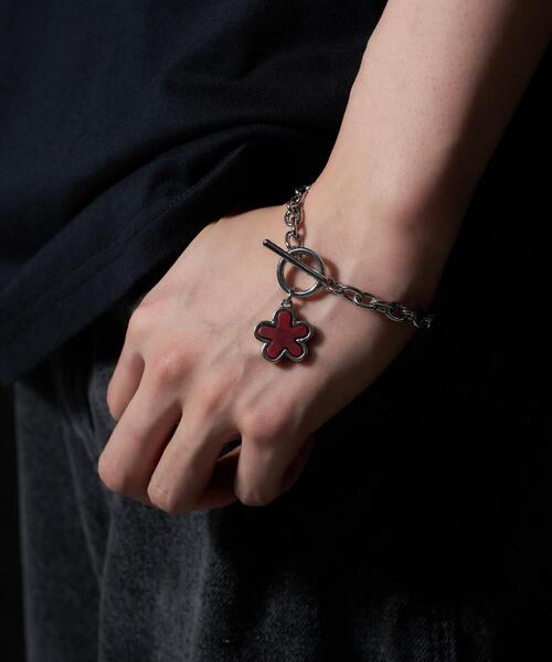 WEGO（ウィゴー）の「WEGO/変型ストーンブレス（ブレスレット・メンズ・レッド/ブラック系その他/グリーン・FREE）」の13枚目の写真