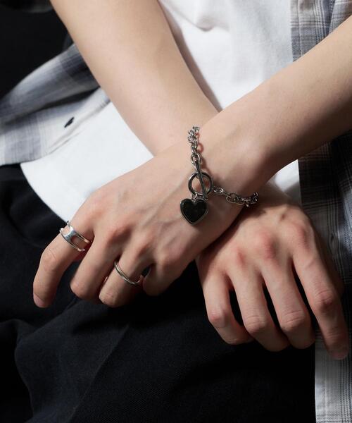 WEGO（ウィゴー）の「WEGO/変型ストーンブレス（ブレスレット・メンズ・レッド/ブラック系その他/グリーン・FREE）」の6枚目の写真