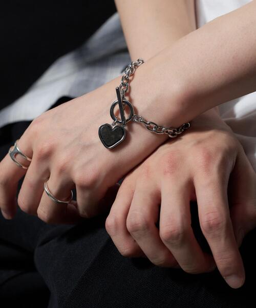 WEGO（ウィゴー）の「WEGO/変型ストーンブレス（ブレスレット・メンズ・レッド/ブラック系その他/グリーン・FREE）」の7枚目の写真