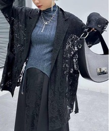 HARE | レースデザインミドルジャケット(HARE)(テーラードジャケット)