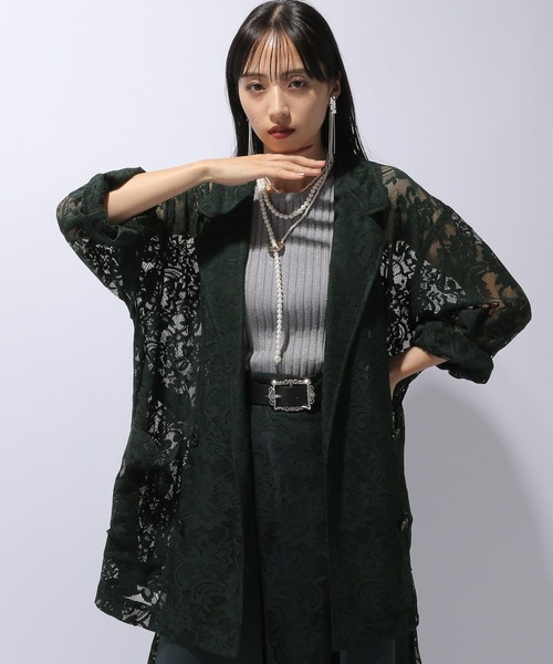 HARE（ハレ）の「レースデザインミドルジャケット(HARE)（テーラード