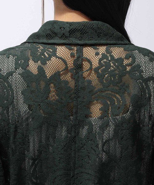 HARE（ハレ）の「レースデザインミドルジャケット(HARE)（テーラードジャケット・レディース・ブラック/グリーン・FREE）」の16枚目の写真