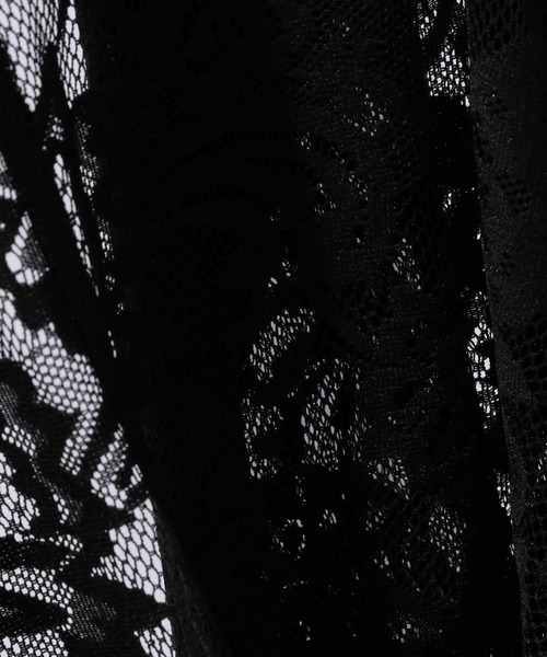 HARE（ハレ）の「レースデザインミドルジャケット(HARE)（テーラードジャケット・レディース・ブラック/グリーン・FREE）」の9枚目の写真