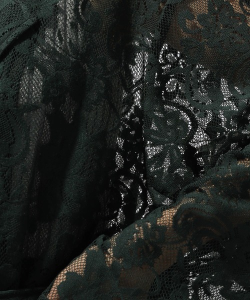 HARE（ハレ）の「レースデザインミドルジャケット(HARE)（テーラードジャケット・レディース・ブラック/グリーン・FREE）」の8枚目の写真