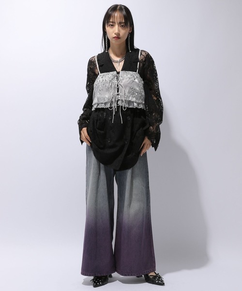 HARE（ハレ）の「レースデザインミドルジャケット(HARE