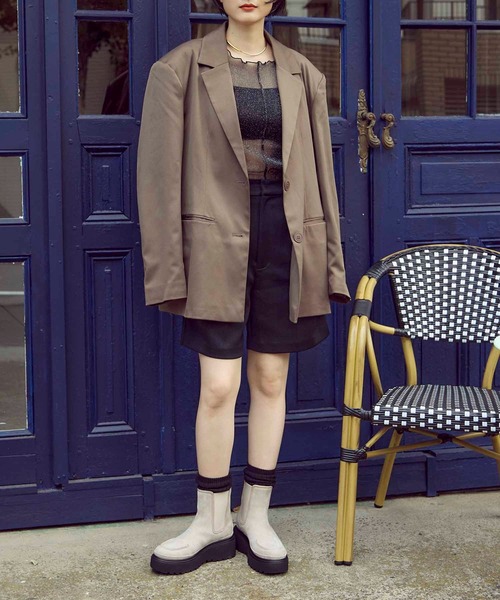 Mode et Jacomo（モードエジャコモ）の「厚底サイドゴアブーツ（ブーツ・レディース・クリーム/ブラック/ブラック系その他4・22.5cm/23cm/23.5cm/24cm/24.5cm）」の17枚目の写真