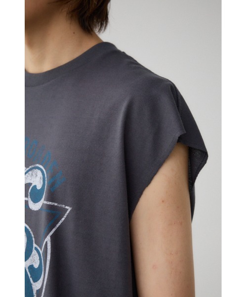 AZUL by moussy(アズールバイマウジー)の「グラフィックノースリーブトップス(タンクトップ・メンズ・オフホワイト/ダークパープル/ライトブラック・FREE)」の22枚目の写真