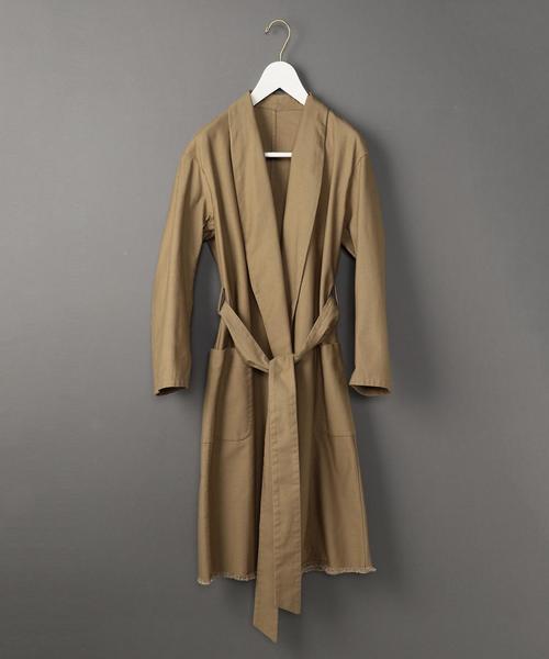 BEAUTY&YOUTH UNITED ARROWS（ビューティーアンドユースユナイテッドアローズ）の「＜6(ROKU)＞FRINGE COAT/ｶﾞｳﾝｺｰﾄ◆（その他アウター・レディース・ベージュ/ネイビー・36/38）」の2枚目の写真