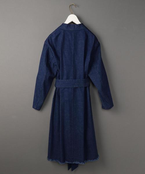 BEAUTY&YOUTH UNITED ARROWS（ビューティーアンドユースユナイテッドアローズ）の「＜6(ROKU)＞FRINGE COAT/ｶﾞｳﾝｺｰﾄ◆（その他アウター・レディース・ベージュ/ネイビー・36/38）」の3枚目の写真