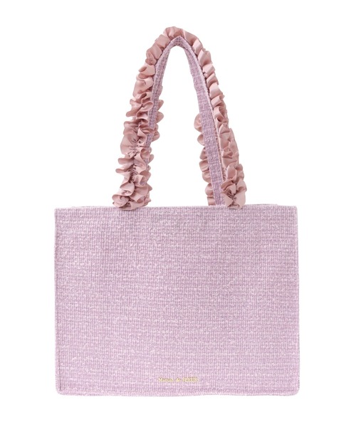 Maison de FLEUR（メゾンドフルール）の「EC限定ツイードスクエアトートMバッグ（トートバッグ・レディース・ブラック/ピンク・FREE）」の6枚目の写真