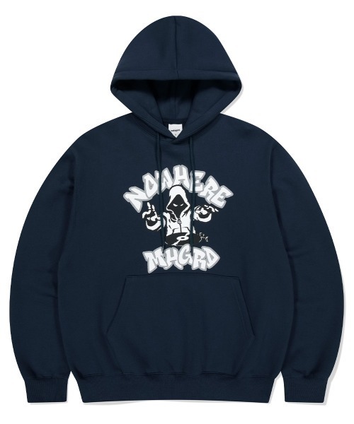 MAHAGRID(マハグリッド)の「『mahagrid/マハグリッド』 NOWHERE DJ HOODIE/ノーウェアー DJ フーディー(パーカー・レディース・ネイビー/ブラウン・L/M)」の2枚目の写真
