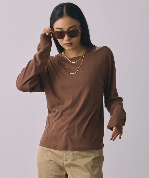 mille(ミレー)の「【Miller】<別注>PackTee(Tシャツ/カットソー・レディース・ブラック/ブラウン/ピンク・フリー)」の2枚目の写真