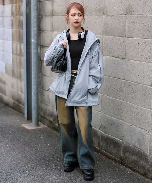 SPINNS（スピンズ）の「ストリート＆グランジ/ナイロンジャケット パイピング（ナイロンジャケット・メンズ・ネイビー/ブラック/グレー・ONESIZE）」の18枚目の写真