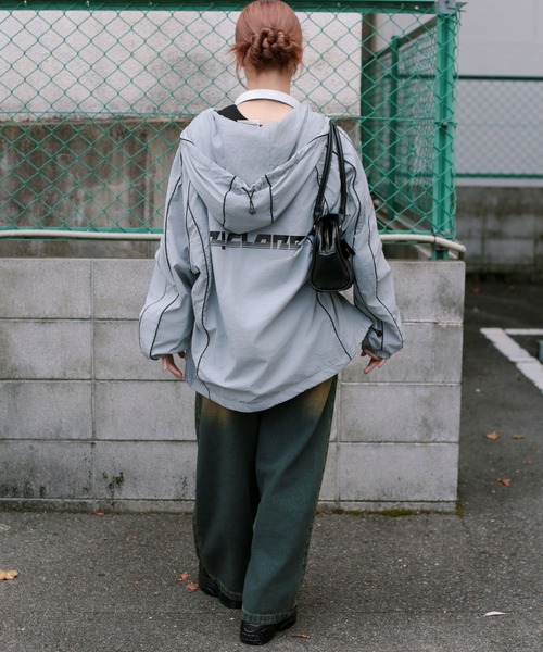 SPINNS（スピンズ）の「ストリート＆グランジ/ナイロンジャケット パイピング（ナイロンジャケット・メンズ・ネイビー/ブラック/グレー・ONESIZE）」の21枚目の写真