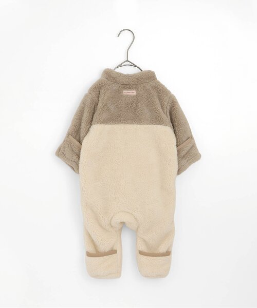 SALE!!BCBG MAXAZRIA プリーツカラーブロックジャンプスーツ セール】カラーブロックファーフリースベビージャンプスーツ