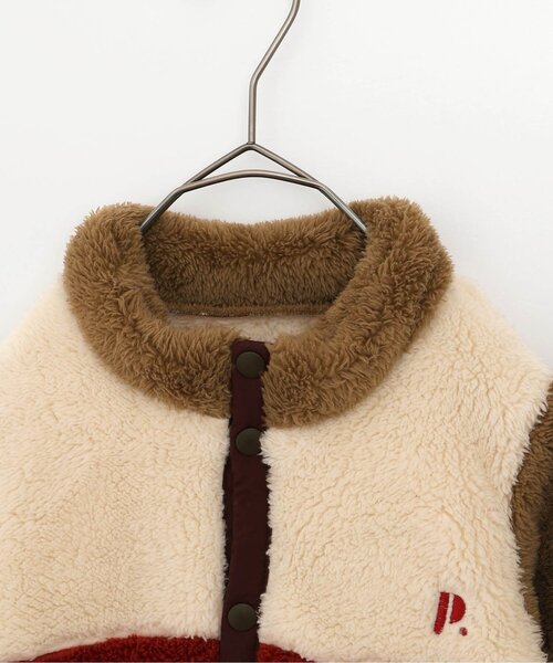 p.premier(ピードットプルミエ)の「カラーブロックファーフリースベビージャンプスーツ(その他ベビーウェア・キッズ・グレー/ブルー/ブラウン/ラベンダー・90/80/70)」の14枚目の写真