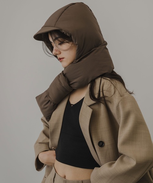 rectangle（レクタングル）の「ダウンマフラーキャップ（キャップ・レディース・ベージュ/モカ/ブラック・FREE）」の15枚目の写真