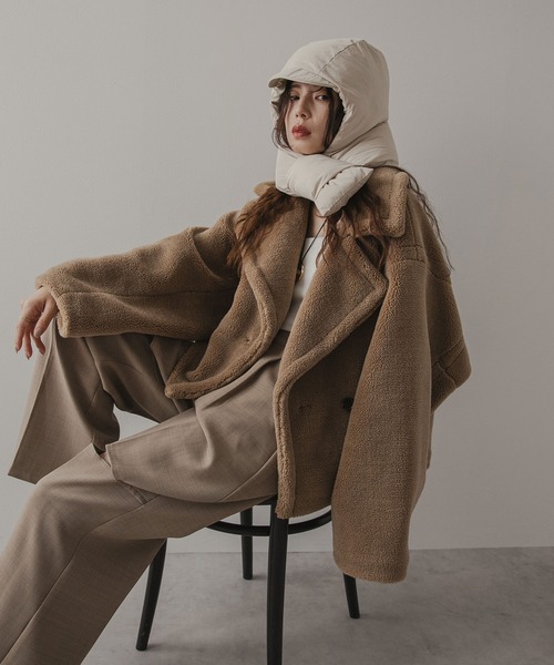 rectangle（レクタングル）の「ダウンマフラーキャップ（キャップ・レディース・ベージュ/モカ/ブラック・FREE）」の17枚目の写真