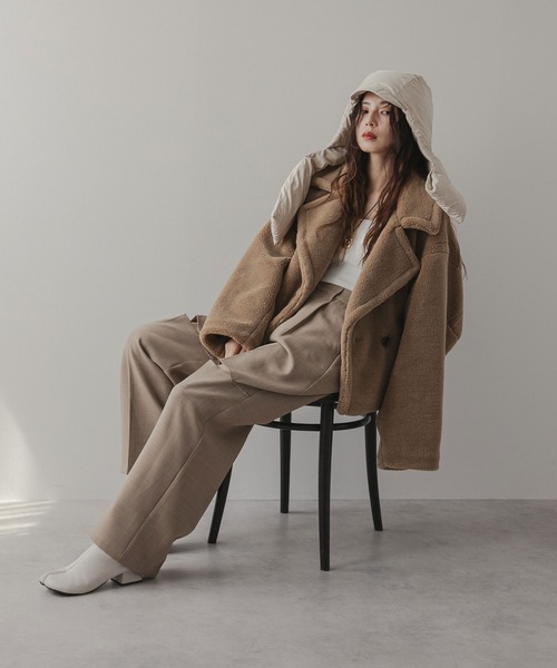 rectangle（レクタングル）の「ダウンマフラーキャップ（キャップ・レディース・ベージュ/モカ/ブラック・FREE）」の18枚目の写真