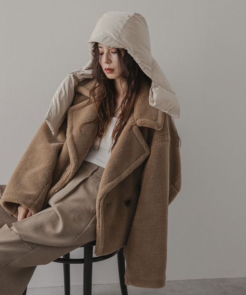 rectangle（レクタングル）の「ダウンマフラーキャップ（キャップ・レディース・ベージュ/モカ/ブラック・FREE）」の19枚目の写真