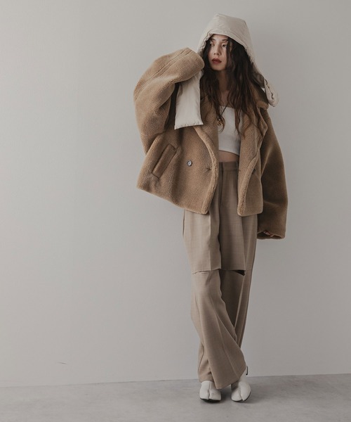 rectangle（レクタングル）の「ダウンマフラーキャップ（キャップ・レディース・ベージュ/モカ/ブラック・FREE）」の21枚目の写真