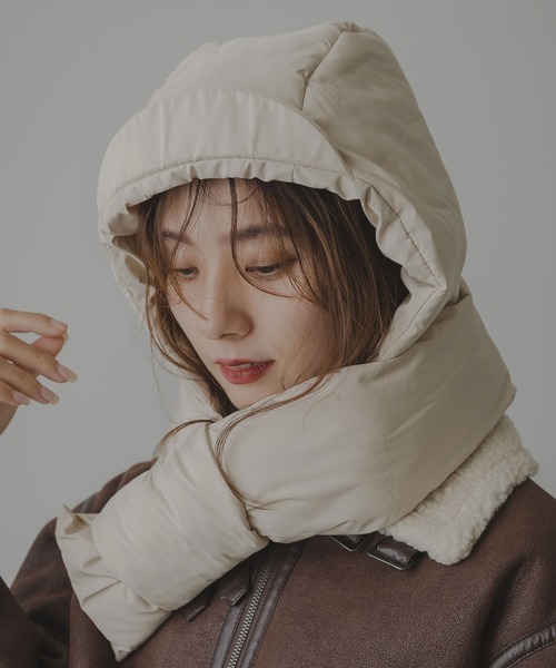 rectangle（レクタングル）の「ダウンマフラーキャップ（キャップ・レディース・ベージュ/モカ/ブラック・FREE）」の22枚目の写真