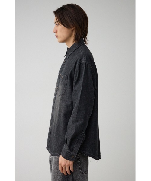 AZUL by moussy(アズールバイマウジー)の「AZUL DENIM ダメージシャツ(シャツ/ブラウス・メンズ・ブラック/ブルー・LARGE/MEDIUM)」の7枚目の写真