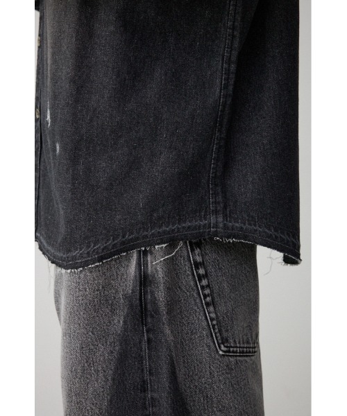 AZUL by moussy(アズールバイマウジー)の「AZUL DENIM ダメージシャツ(シャツ/ブラウス・メンズ・ブラック/ブルー・LARGE/MEDIUM)」の12枚目の写真