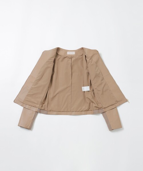 【セール】【EPOCA STORIA】 ソフトラムレザー ノーカラージャケット 《WEB＆EPOCA THE SHOP店舗限定》（ブルゾン）｜EPOCA（エポカ）