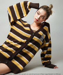 BACK TO THE FIELD（バック トゥー ザ フィールド）の「【MLB】マルチボーダーニットカーディガンワンピース（ワンピース）」