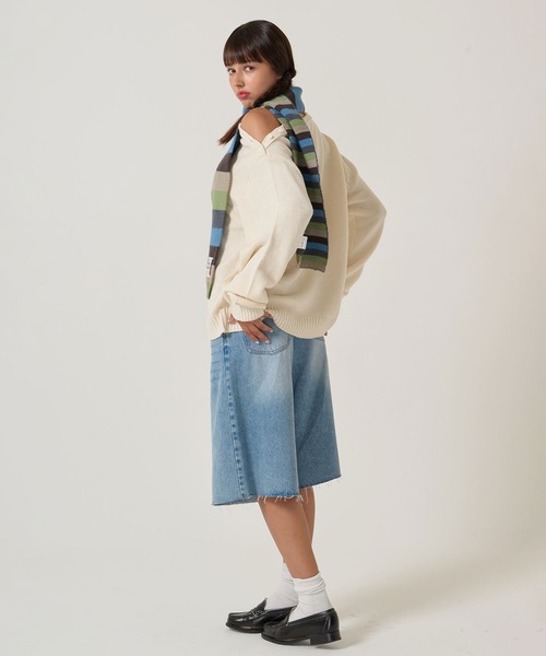 TINA：JOJUN（ティーナジョジュン）の「エンブレム付き ショルダーボタンニットプルオーバー TINA：JOJUN（ニット/セーター・レディース・パープル/グレー/ピンク系その他・M）」の10枚目の写真