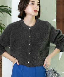 OPAQUE.CLIP | 《6color》シャギーニットショートカーディガン【洗濯機洗い可】(カーディガン/ボレロ)