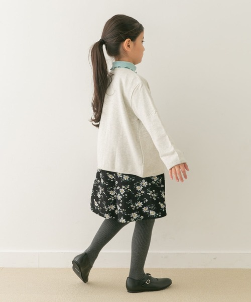 URBAN RESEARCH DOORS（アーバンリサーチドアーズ）の「裏毛Vネックカーディガン(KIDS)（Tシャツ/カットソー・キッズ・チャコールグレー/ホワイト系その他・105/120/135）」の5枚目の写真