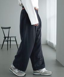 TR タックワイド ストレッチ スラックスパンツ