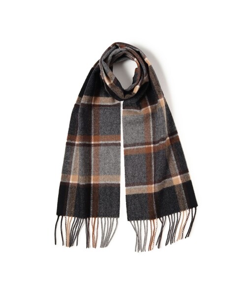 ユニセックス】ウール ヘリンボーン チェック マフラー（マフラー